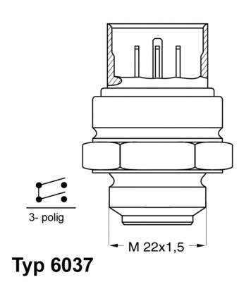 Sensor de temperatura del refrigerante Wahler 603795D