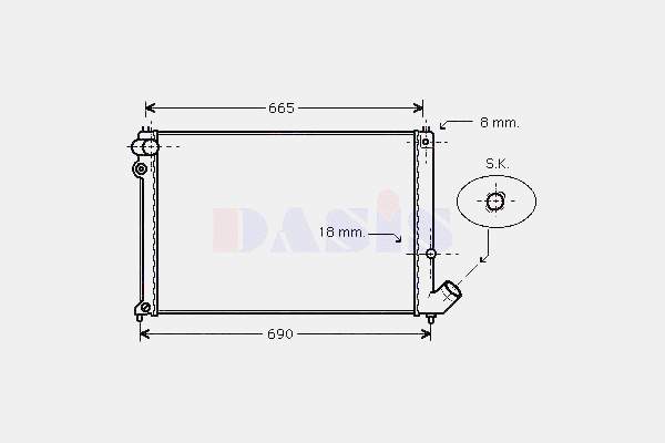 Radiador refrigeración del motor 232508A8 Polcar