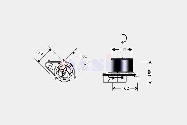 Motor eléctrico, ventilador habitáculo 05991144 Frig AIR