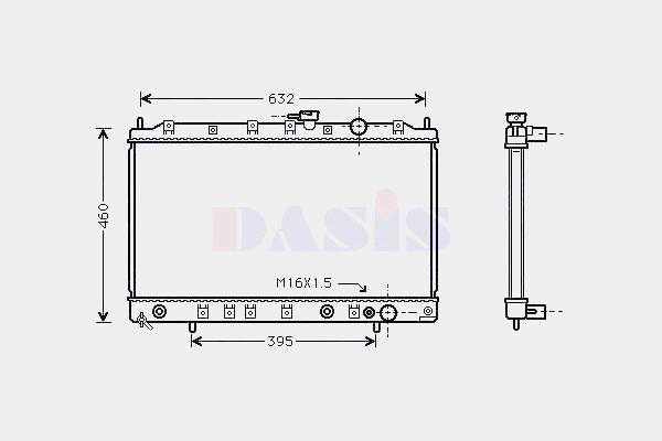 Radiador refrigeración del motor MB906093 Mitsubishi