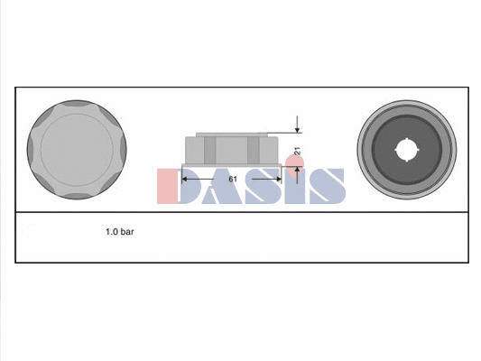 751652N Dasis Tapón del radiador de refrigerante