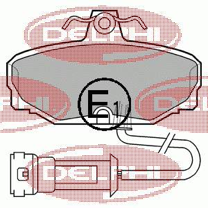 Pastillas de freno traseras LP557 Delphi