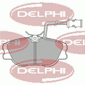 LP598 Delphi pastillas de freno delanteras