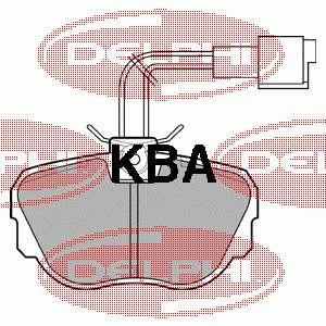LP647 Delphi pastillas de freno delanteras