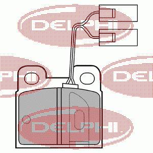 LP824 Delphi pastillas de freno traseras