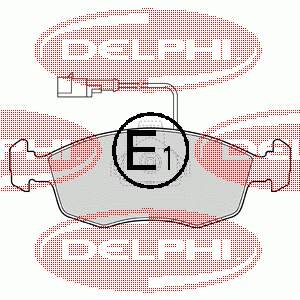 LP1416 Delphi pastillas de freno delanteras