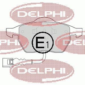 LP1525 Delphi pastillas de freno delanteras
