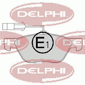 LP1537 Delphi pastillas de freno delanteras