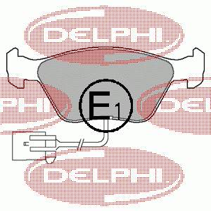 LP1598 Delphi pastillas de freno delanteras