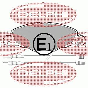 LP1629 Delphi pastillas de freno delanteras