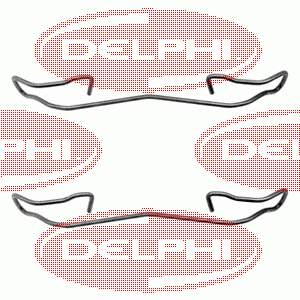 Juego de reparación, frenos delanteros LX0167 Delphi