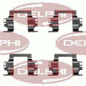 LX0207 Delphi conjunto de muelles almohadilla discos traseros
