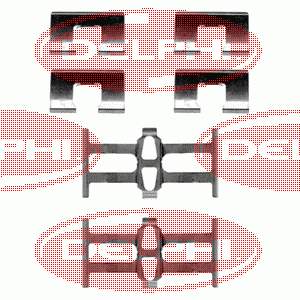 LX0208 Delphi conjunto de muelles almohadilla discos traseros