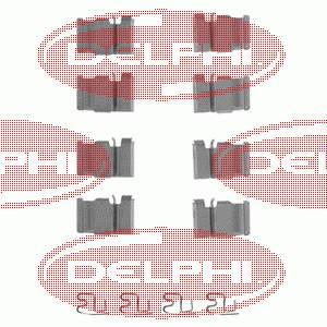LX0212 Delphi conjunto de muelles almohadilla discos traseros