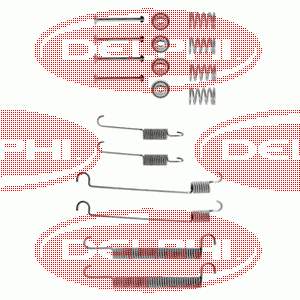 LY1016 Delphi kit de montaje, zapatas de freno traseras