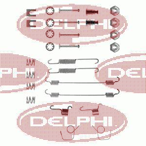 Kit de montaje, zapatas de freno traseras LY1040 Delphi