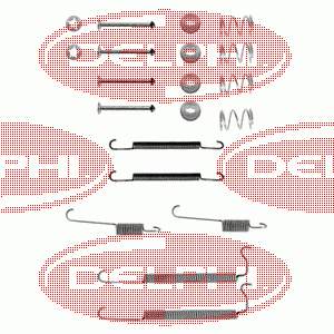 LY1047 Delphi kit de montaje, zapatas de freno traseras