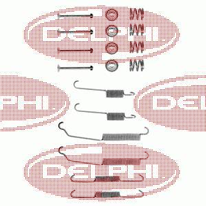 LY1102 Delphi kit de montaje, zapatas de freno traseras