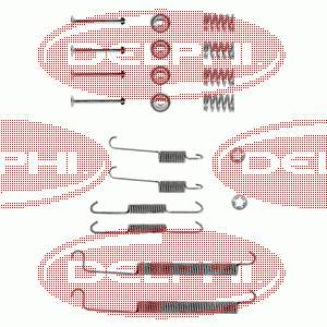 Kit de montaje, zapatas de freno traseras D3896A Autofren