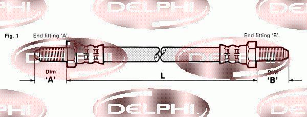 Latiguillo de freno delantero LH1706 Delphi