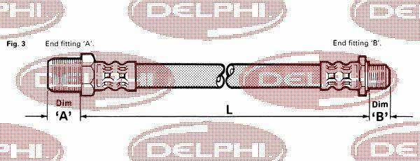 Tubo flexible de frenos trasero LH0145 Delphi