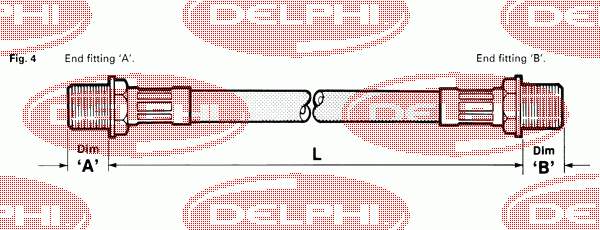 Tubo flexible de frenos trasero LH0141 Delphi