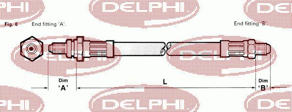 LH2502 Delphi latiguillo de freno delantero