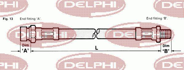 Latiguillo de freno delantero LH3247 Delphi