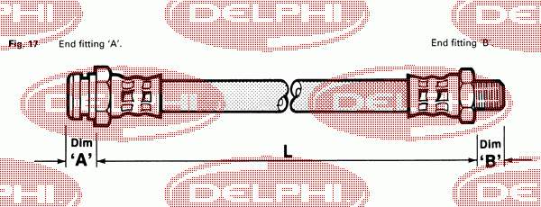 Latiguillo de freno delantero LH2262 Delphi