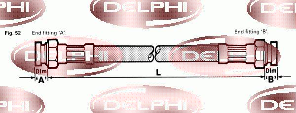 LH0498 Delphi latiguillo de freno trasero