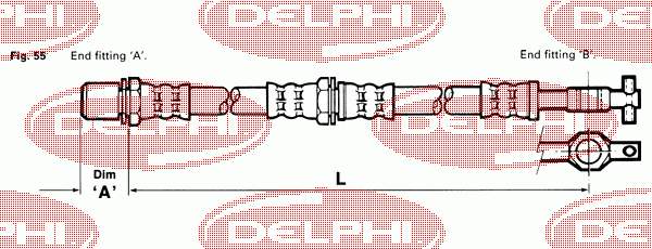 Tubo flexible de frenos delantero izquierdo LH2213 Delphi