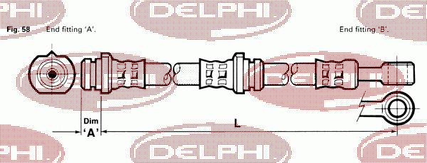 LH3722 Delphi latiguillo de freno delantero