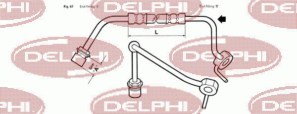 Tubo flexible de frenos delantero derecho LH2317 Delphi