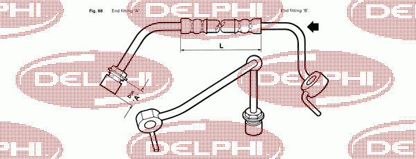 Tubo flexible de frenos delantero izquierdo LH2318 Delphi