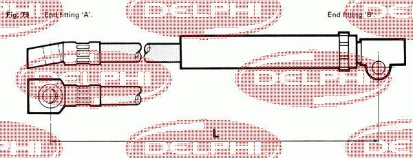 LH2810 Delphi Tubo flexible de frenos delantero izquierdo 