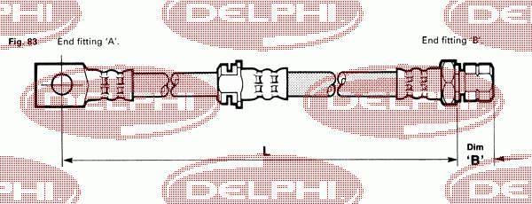LH0270 Delphi latiguillo de freno delantero
