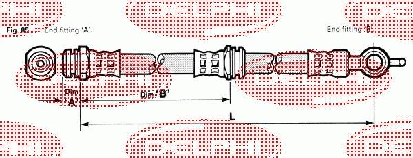 LH0494 Delphi latiguillo de freno delantero