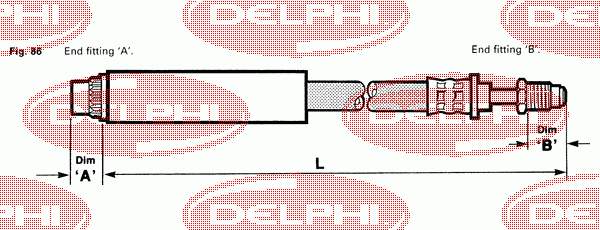 LH0354 Delphi latiguillos de freno delantero izquierdo