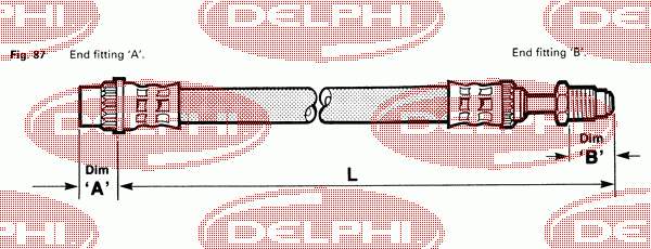 LH3261 Delphi latiguillo de freno delantero