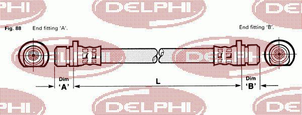 LH6035 Delphi latiguillo de freno trasero