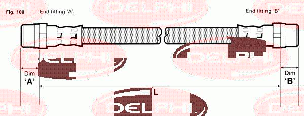 LH0294 Delphi latiguillo de freno trasero