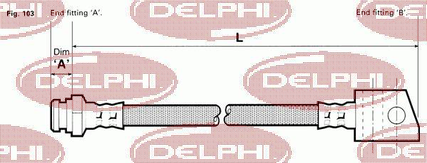 LH0166 Delphi latiguillo de freno trasero