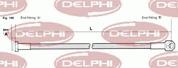 LH0388 Delphi latiguillo de freno delantero