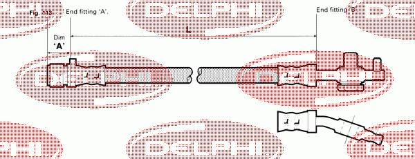 Tubo flexible de frenos trasero derecho LH0407 Delphi