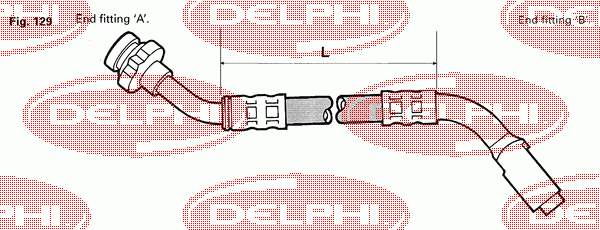 LH0153 Delphi latiguillos de freno delantero izquierdo