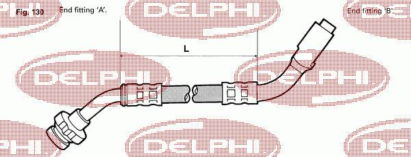 LH0154 Delphi latiguillos de freno delantero derecho