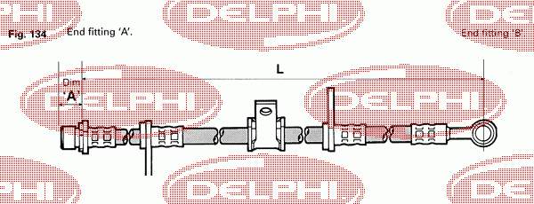 LH0171 Delphi latiguillos de freno delantero derecho