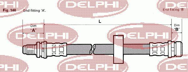 LH0252 Delphi latiguillo de freno trasero