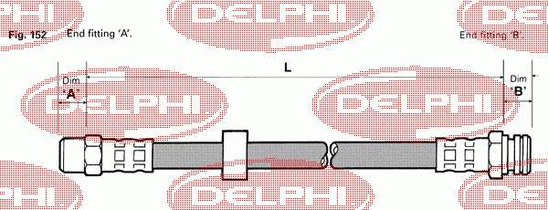 LH0297 Delphi latiguillo de freno delantero