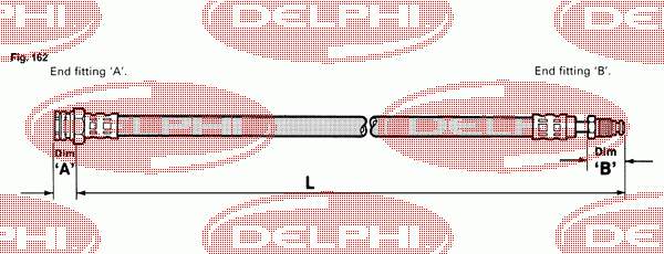 LH0465 Delphi latiguillo de freno delantero